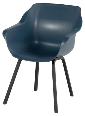 Produktbild von 4er Set Hartman Sophie Sessel Aluminium/Kunststoff Blau