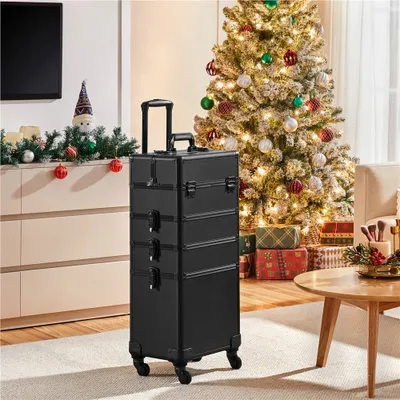 Produktbild von Yaheetech Kosmetikkoffer Alu Beauty Case Kosmetik Trolley Rollkoffer 4 in 1 Schminkkoffer