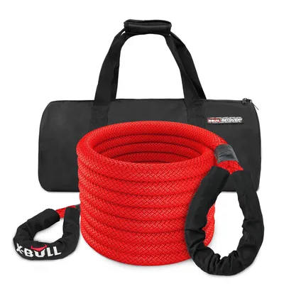 Produktbild von Kinetisches Bergeseil 13,4 t X‑Bull, verstärktes Kinetic Rope 29 500 lb, Ø 25 mm × 9 m, Rot, 4×4 Off‑Road 4WD, weiches Abschleppseil, 100 % Nylon, für