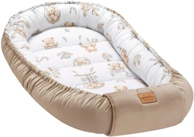 Produktbild von Boho Bears & Cappuccino Soft Velvet Baby nest Kokon XXL