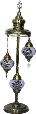 Produktbild von Oosterse Mosaik Vloerlamp in Lila - Höhe 94 cm - Durchmesser der Kugel 13,5 cm - E14 Fassung