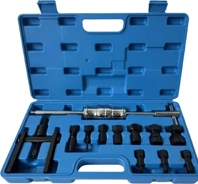 Immagine prodotto di Set di estrattori per cuscinetti interni - Attrezzo per l'estrazione di cuscinetti - 12 pezzi - Estrattori interni per cuscinetti a sfere e boccole da 8 a 32 mm