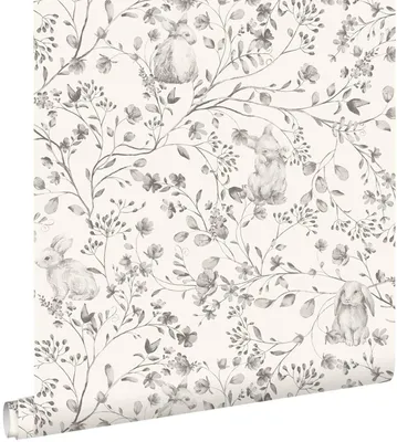 Produktbild von ESTAhome Tapete Kaninchen Grau 50 x 900 cm