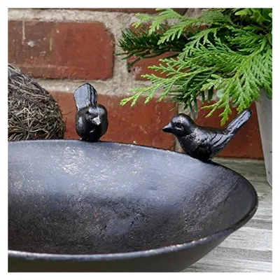 Produktbild von Vogeltränke Vogelbad Futterstelle aus massivem Eisen bronzefarben 22