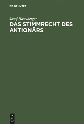 Produktbild von Das Stimmrecht des Aktionärs