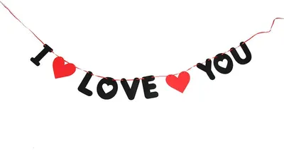 Produktbild von Go Go Gadget – I Love You – Valentinstag – Herzgirlande – Liebesgirlande – Buchstabengirlande – 100 cm – 1 Stück