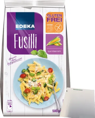 Produktbild von Edeka Fusilli glutenfrei (500g Packung) + usy Block