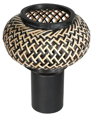 Image de Steinhauer - lampe de table - Bloeba - naturel noir - bambou métal - lampe de chevet - E27 - 4498ZW