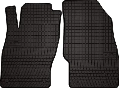 Image de Tapis de sol voiture en caoutchouc pour Opel Corsa D (2006-2015, hatchback 1ère rangée) Noir, lot de 2 pièces, fixations