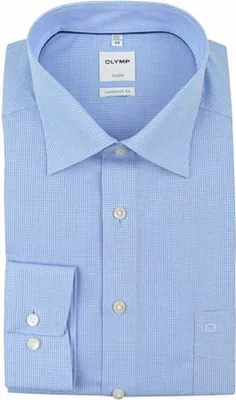 Produktbild von Olymp Luxor Hemd bügelfrei blau kariert