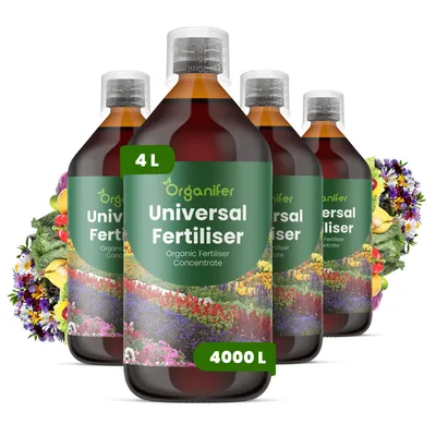 Produktbild von Flüssigdünger Universal 4x1L – 3-4-3 NPK – Flüssig-Pflanzendünger Für Alle Pflanzen – Organifer