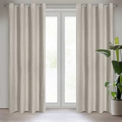Produktbild von Eurofirany 401276, Durchscheinend, Grau, Einfarbig, Polyester, Öse, 110 g/m²