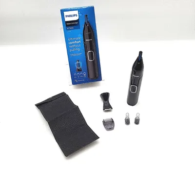 Produktbild von Philips Nasenhaar-, Ohrenhaar-, Augenbrauen- & Detailtrimmer, Schwarz, Edelstahl, Akku, AA, Augenbraue