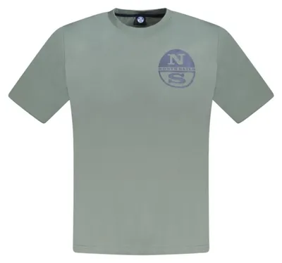 Produktbild von Grünes Herren Kurzarm T-Shirt mit Rundhals und Print-Design