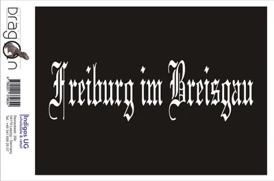 Produktbild von Aufkleber / Autoaufkleber - JDM / Die cut / Auto / OEM - Stadt Freiburg im Breisgau - 200x70mm schwarz - Heckscheibe / Heckscheibenaufkleber