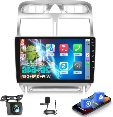 Productafbeelding van Android Autoradio – Multimedia Systeem – Navigatie Unit – 9 Inch IPS Touchscreen – Draadloze CarPlay