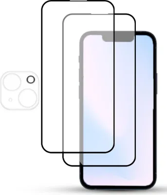 Zdjęcie produktu dla 1-pak iPhone 14 Plus Szkło ochronne na ekran & 1-pak ochrona obiektywu - Szkło hartowane 9H - Super jakość 3D