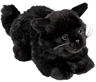 Produktbild von Carl Dick Katze liegend, schwarz, ca. 20cm 1308004 Kuscheltier, Plüschtier, Stofftier