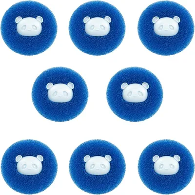 Imagen del producto de Pelusa para lavadora, 8 unidades, reutilizable, para pelos de mascotas