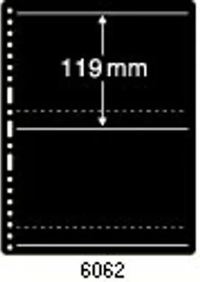 Produktbild von PRINZ Einsteckblätter 6762 Prinz-System 2 Fächer je 119 mm Höhe schwarz