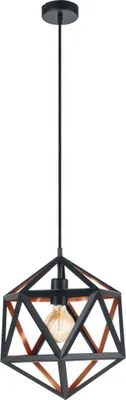Produktbild von EGLO Pendelleuchte Embleton 1, Hängelampe Industrial, Vintage, Retro, Hängeleuchte, Esstischlampe, Wohnzimmerlampe hängend, E27, Lampe, Ø 30,5 cm