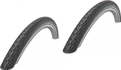 Produktbild von Schwalbe 2x Reifen Road Cruiser HS484 Green 26x1.75" 47-559