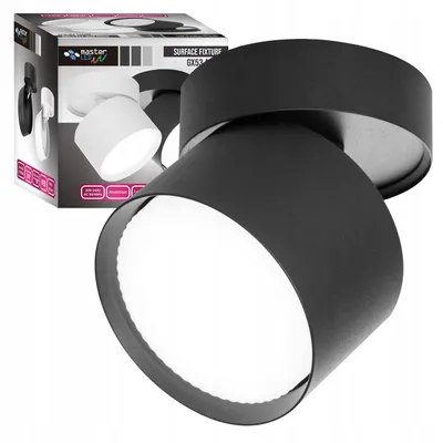 Produktbild von MasterLED Deckenleuchte Aufbauspot Schwarz GX53 Rund Schwenkbar Deckenstrahler Deckenlampe Innenbeleuchtung