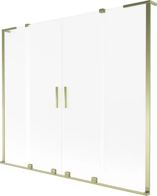 Image de Mexen Velar L givre/or pare-baignoire 170x150 cm 2 ailes
