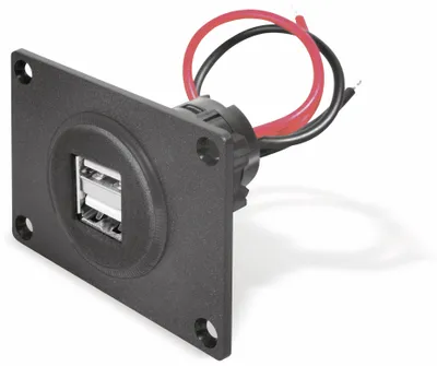 Productafbeelding van PROCAR USB-aansluiting voor inbouw, 67322500, 2-voudig, max. 5A (2x 2,5A)
