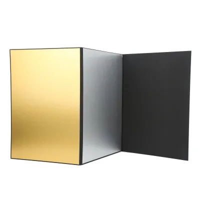 Image de Réflecteur A3, 180 degrés, pliable, 3 couleurs, carton épais, plaque de diffusion de la lumière pour accessoires de photographie d'appareil photo