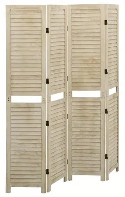 Productafbeelding van Scheidingswand met 4 panelen van paulowniahout – Lichtgewicht kamerscherm 140x165 cm