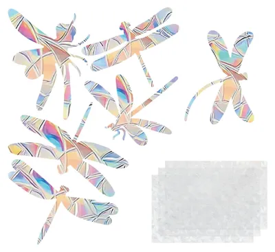 Vogelschutz-Fensteraufkleber, 18 Stück, PVC, 3 Sets