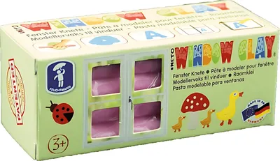 Zdjęcie produktu dla Feuchtmann Window Clay, Różowy, Dziecko, Chłopak, dziewczyna, 3 lat(a), Glinka do modelowania, Europa