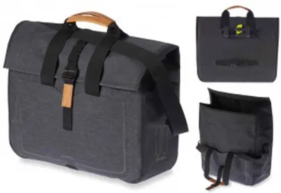 Produktbild von Basil BA17661, Hinten, Fahrradtasche, Polyester, Grau, 20 l, 370 mm