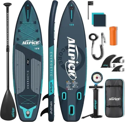 Imagen del producto de Tabla de paddle surf inflable, set de tabla SUP, capacidad de 200 kg