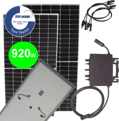Produktbild von Balkonkraftwerk 920W 800W Photovoltaik Solaranlage wireless Mikro-Wechselrichter