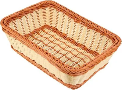Obrázok produktu pre Plastový štvorcový košík na ovocie, 30 x 20 x 10 cm, dvojfarebný.