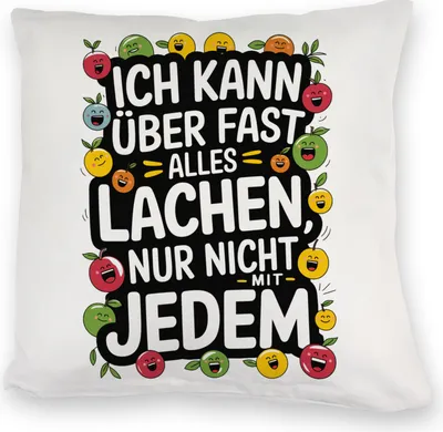 Produktbild von Kann nicht mit jedem lachen Kuschelkissen für das Büro