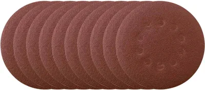 A stack of round sandpaper discs.