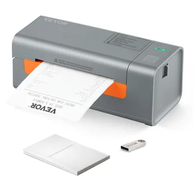 Produktbild von VEVOR Etikettendrucker 40-108mm Thermodrucker 203DPI Labeldrucker 150mm/s Versandetiketten Drucker Thermo-Direkt Edikettendruckgerät USB Automatische Etikettenerkennung Windows Mac OS Linux Chromebook