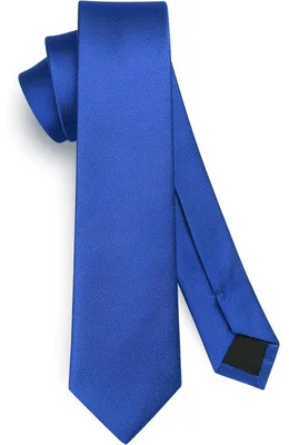 Obrázek produktu pro Mužská kravata, úzká, jednobarevná, hedvábná, šířka 6 cm, modrá
