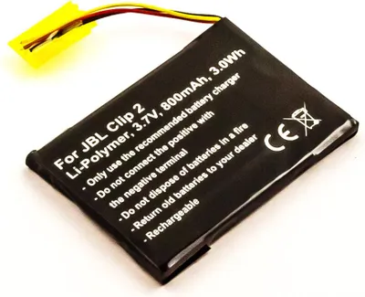 Image de Batterie pour JBL Clip 2, Clip 2 AN, CLIP2BLKAM, P04405201 remplace GSP383555