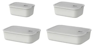 Productafbeelding van Mepal - Set van 4 luchtdichte containers, EasyClip - 5,45 liter - Nordic wit