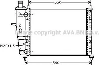Produktbild von PRASCO FT2160 Kühler Wasserkühler Motorkühler für FIAT BRAVO I (182) BRAVA (182)