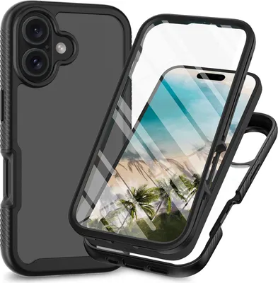 Produktbild von Schutz Hülle Handy Tasche 360 Grad TPU vollschutz mit Integriertem Displayschutz iPhone 16