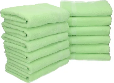 Produktbild von Betz 12 Stück Handtücher 50x100 cm PALERMO 100% Baumwolle Farbe: grün
