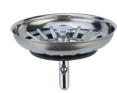 Produktbild von MINISMUS Universal Waschbecken Siebkörbchen Abflussstopfen Edelstahl Waschbeckenstöpsel Waschbeckensieb – Sieb Stöpsel Abfluss Küche Spüle Abflussstopfen Küchenspüle - Edelstahl (82 mm)