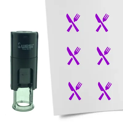 Obrázek produktu pro CombiCraft Stamp Cutlery 10mm kulatý - fialový inkoust
