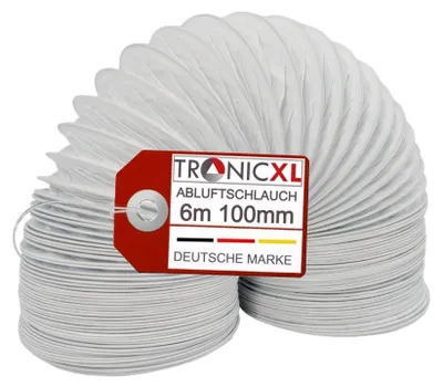 Zdjęcie produktu dla Wąż odprowadzający powietrze PVC, średnica 100 mm, długość 6 metrów, do suszarek i klimatyzatorów