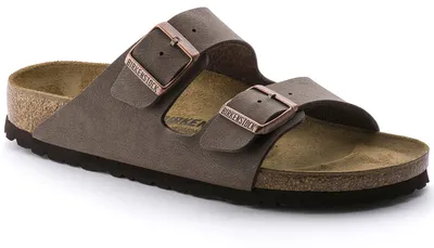 Produktbild von Birkenstock Arizona Herren-Pantoletten in Braun – schmale Weite